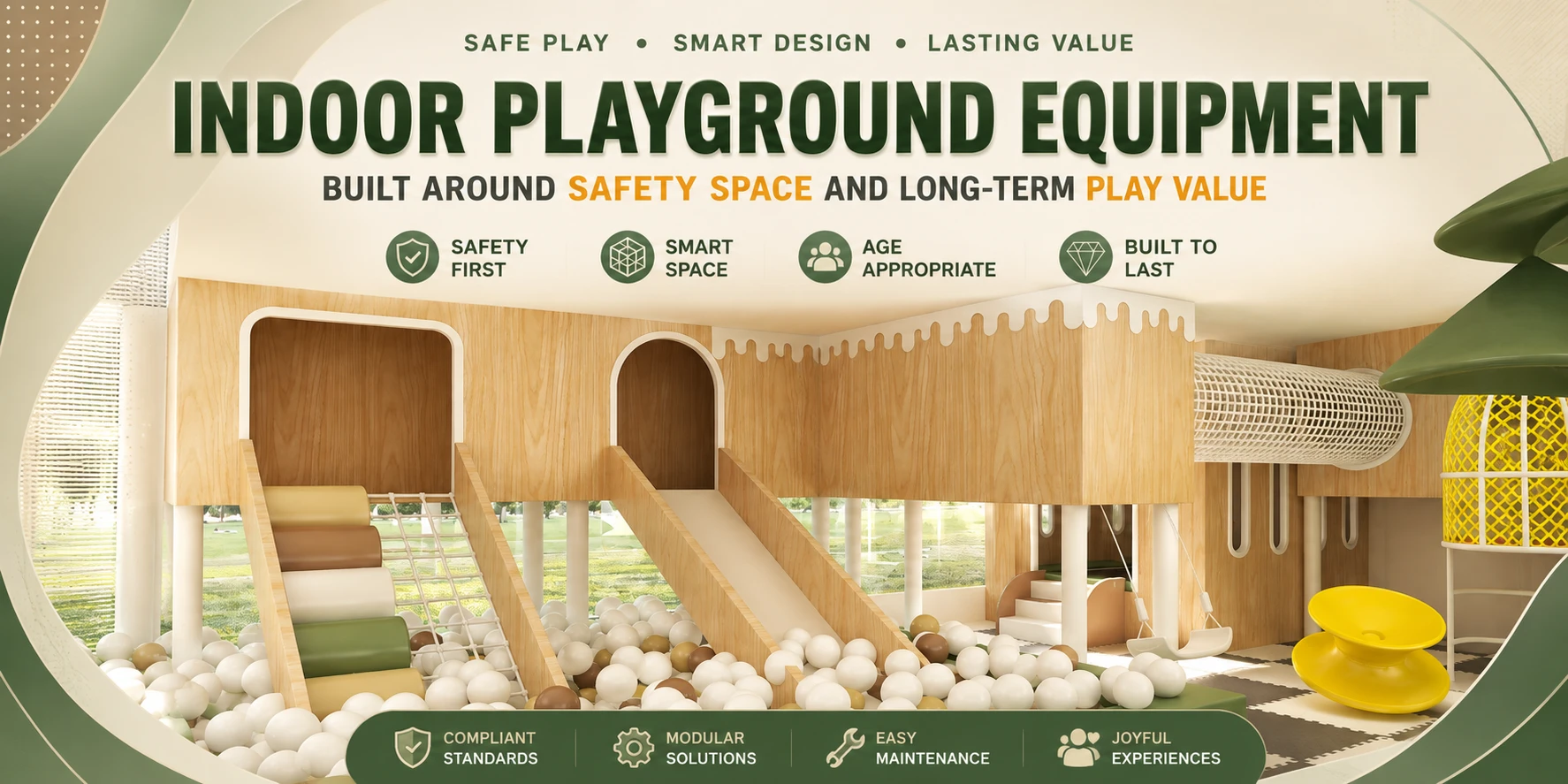 Indoor Playground Equipment Built Around Safety Space And Long-Term Play Value