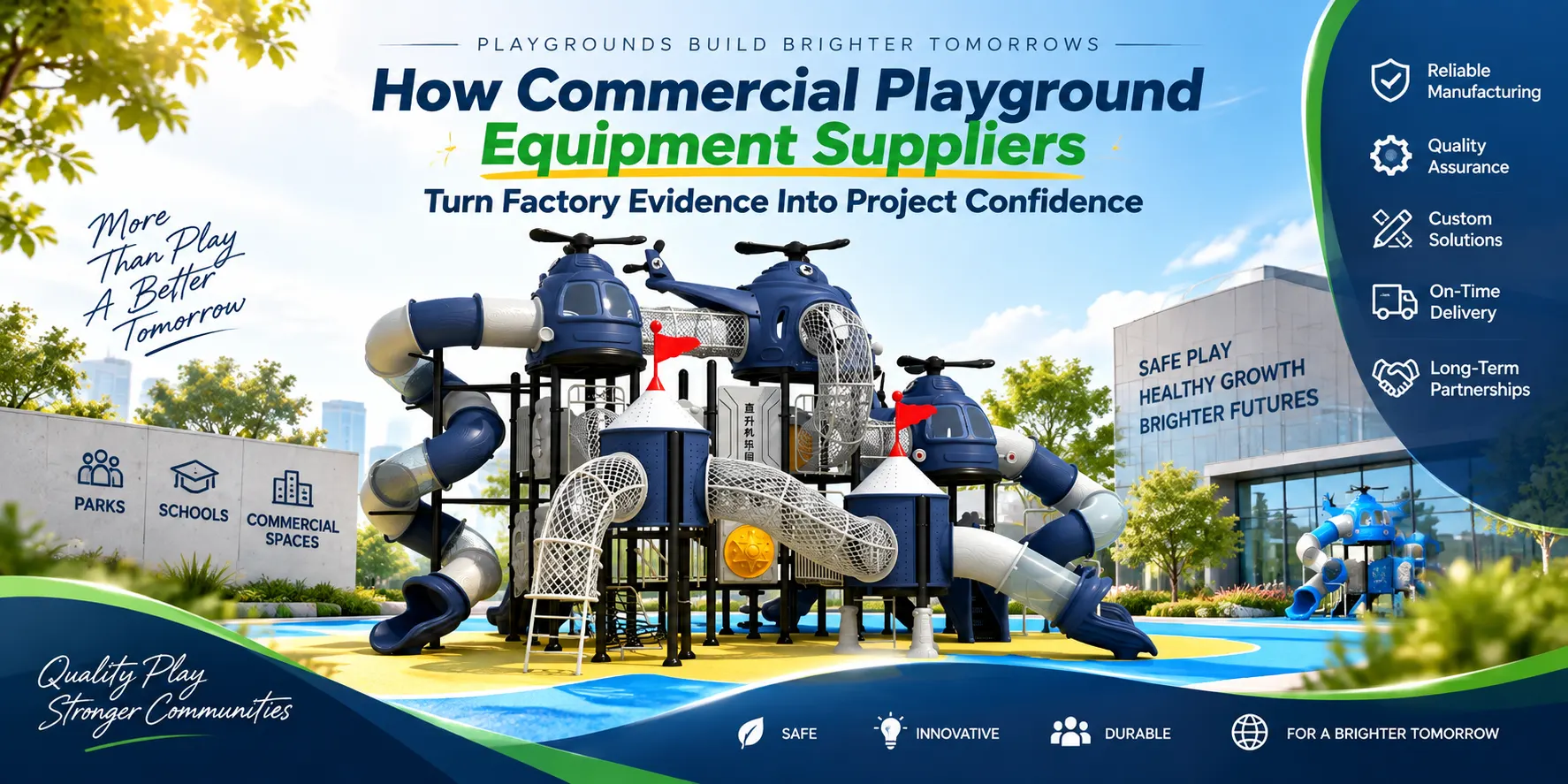 How Commercial Playground Equipment Suppliers Turn Factory Evidence Into Project Confidence